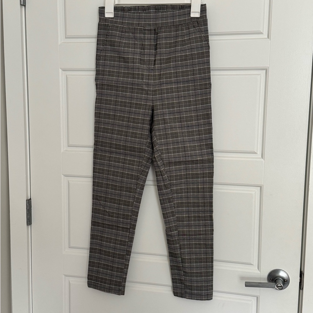 Shinestar Patterned Dress Pants Slim Fit High Waisted